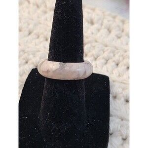 Luki Lapidary Handmade Natural Carved Flower Agate Stone Ring size 5.25